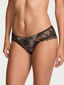 Victoria's Secret - Women Black Self Design Polyamide Panty