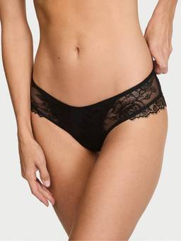 Victoria's Secret - Women Black Self Design Polyamide Panty
