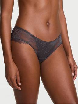 Victoria's Secret - Women Grey Self Design Polyamide Panty