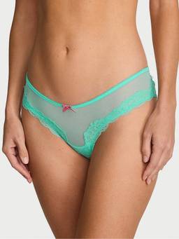 Victoria's Secret - Women Green Self Design Polyamide Panty