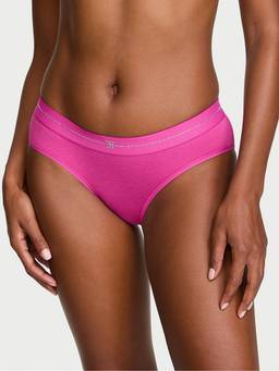 Victoria's Secret - Women Pink Solid/Plain Cotton Blend Panty