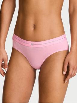 Victoria's Secret - Women Pink Solid/Plain Cotton Blend Panty