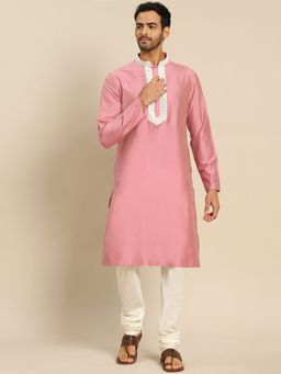 KISAH - Men Pink Kurta Set (Set of 2)