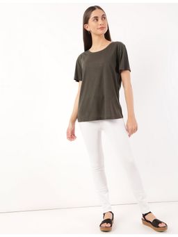 Marks & Spencer - Green Relaxed Fit Crew Neck Tee