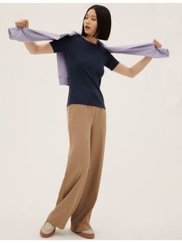 Marks & Spencer - Navy Pure Cotton Regular Fit T-Shirt