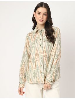 Marks & Spencer - Multi Pure Linen Printed Spread Collar Shirt
