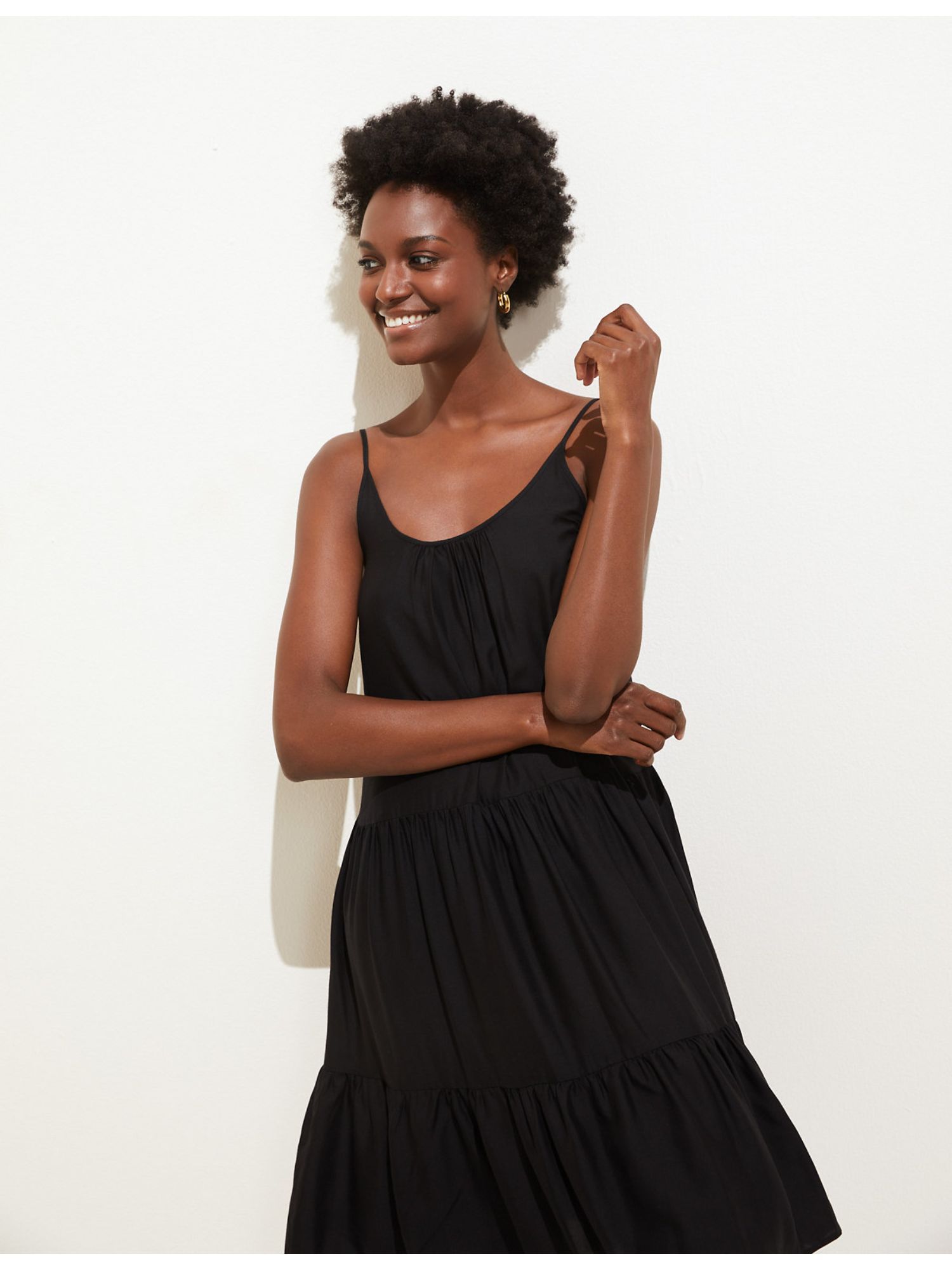 Buy Marks \u0026 Spencer Black Mini Tiered Beach Dress Online
