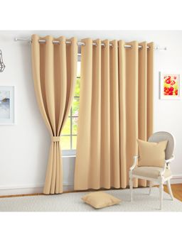 Story@Home - Cream Blackout 300 Gsm Polyester 3 Piece Curtains