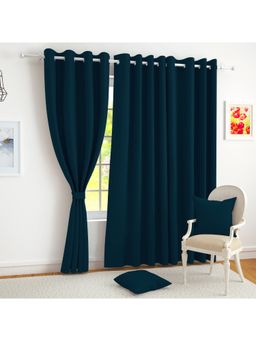 Story@Home - Teal Blackout 300 Gsm Polyester 3 Piece Curtains