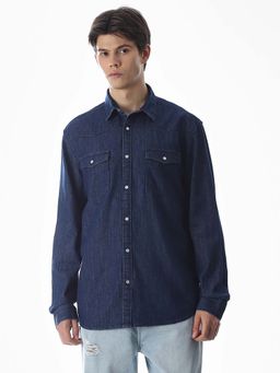 Jack & Jones - Navy Blue Regular Fit Shirt