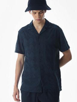 Jack & Jones - Navy Blue Comfort Fit Shirt