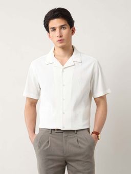 Arrow - White Mens Boston Relaxed Fit Pure Cotton Shirt