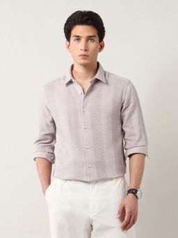 Arrow - Lavender Mens Manhattan Slim Fit Pure Cotton Shirt
