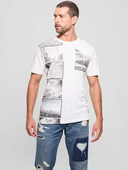 Guess - Salt White Round Neck T-Shirt