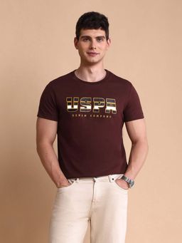 U.S. Polo Assn. Denim Co. - Brown Mens Brand Muscle Fit T-Shirt