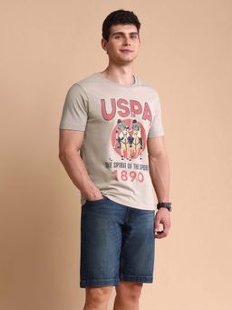 U.S. Polo Assn. Denim Co. - Beige Mens Muscle Fit T-Shirt