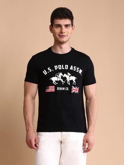 U.S. Polo Assn. Denim Co. - Black Mens Brand Muscle Fit T-Shirt