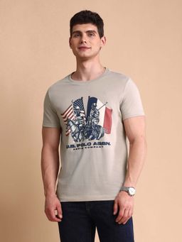 U.S. Polo Assn. Denim Co. - Beige Mens Muscle Fit T-Shirt