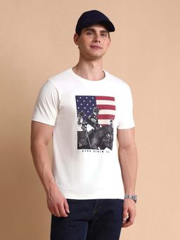 U.S. Polo Assn. Denim Co. - White Mens Muscle Fit T-Shirt