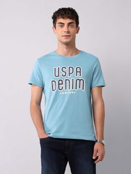 U.S. Polo Assn. Denim Co. - Blue Mens Pure Cotton Brand T- Shirt