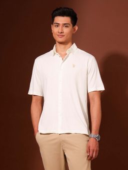 U.S. POLO ASSN. - White Mens Tailored Fit Working Holiday Shirt