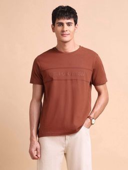 U.S. POLO ASSN. - Rust Mens Brand Embossed Slim Fit T-Shirt