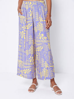 Ancestry - Purple Printed Palazzos