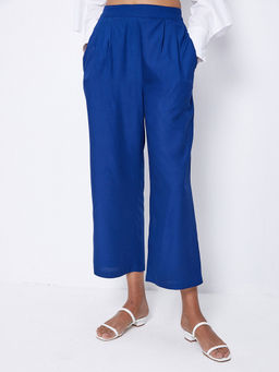 Ancestry - Blue Solid Straight Pant