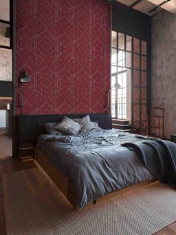 Excel - Wallpaper Trapezoid Triangles In Red