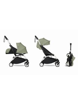 STOKKE - YOYO2 Stroller White Frame, 6+ Color Pack, 0+ Newborn Pack Newborn version Olive (0-4 Years)