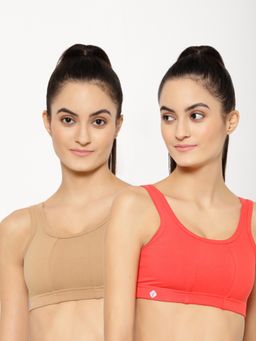 Floret - Wirefree Non-padded Sporty Bra - Multi-Color