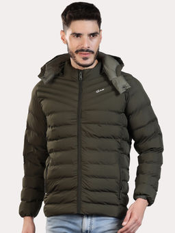 SPIRIT - Men Solid Hooded Neck Full Sleeve Jacket