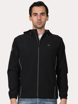 SPIRIT - Men Solid High Neck Full Sleeve Jacket