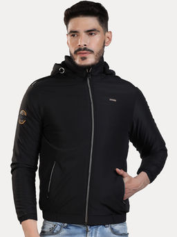 SPIRIT - Men Solid Hooded Neck Full Sleeve Jacket