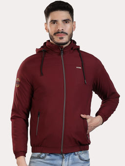 SPIRIT - Men Solid Hooded Neck Full Sleeve Jacket