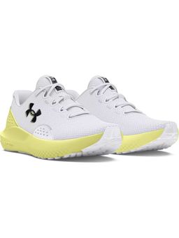 Under Armour - Women W Charged Surge 4 Off White and Yellow Running Shoes