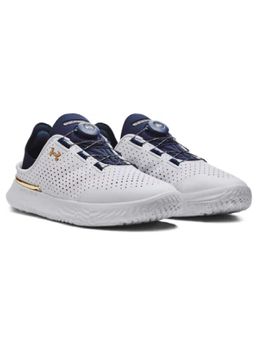 Under Armour - Men FLOW Slip speed Training Shoes Off White and Navy Blue