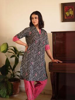 Spring Soul - Black Worli Printed Co-Ord (Set of 2)