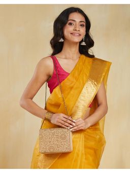 Fabindia - Gold Silk Blend Clutch (Medium)