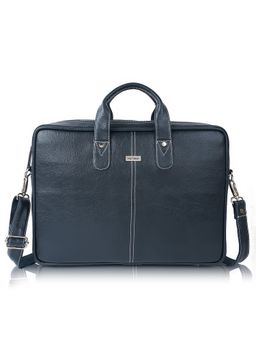 VENEER - Navy Blue Casual Unisex Laptop Compartment Fit-15.5 inch Laptop Bag (Medium)
