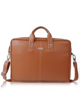 VENEER - Tan Casual Unisex Laptop Compartment Fit-15.5 inch Laptop Bag (Medium)