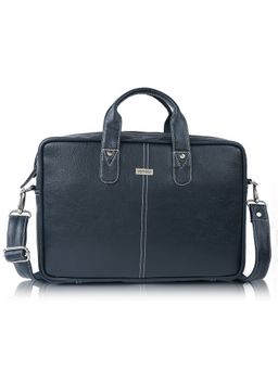 VENEER - Navy Blue Casual Unisex Laptop Compartment Fit-13 inch Laptop Bag (Medium)