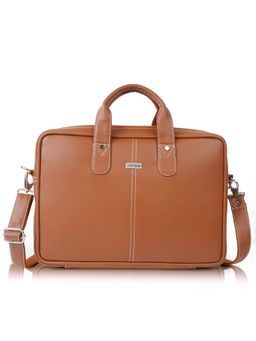 VENEER - Tan Casual Unisex Laptop Compartment Fit-13 inch Laptop Bag (Medium)