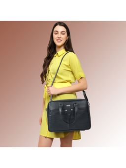 VENEER - Navy Blue Casual Women Laptop Compartment Fit-14 inch Laptop Bag (Medium)