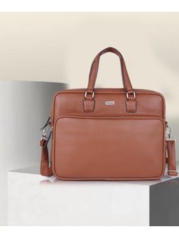 VENEER - Tan Unisex Casual Laptop Compartment Fit-15.5 inch Laptop Bag (Medium)