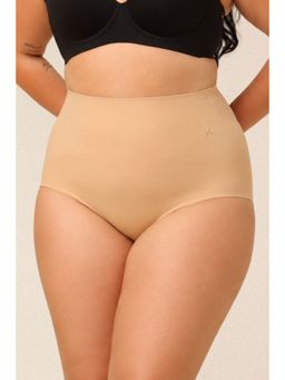 Krvvy - All Day Control High Waist Seamless Tummy Compression Shapewear Beige