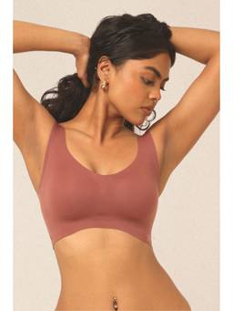 Krvvy - Ultrasoft Wireless Seamless Bralette | Full Coverage Slip-On with Removable Pads