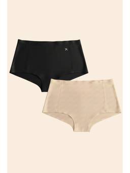 Krvvy - Seamless High Coverage Lightweight & Breathable Boyshorts Multi-Color (Pack of 2)