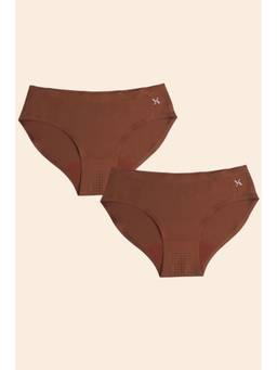 Krvvy - Premium Seamless Bikini Underwear Low Rise Panties Set of 2 with Cotton Gusset