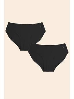 Krvvy - Premium Seamless Bikini Underwear Low Rise Panties Set of 2 with Cotton Gusset